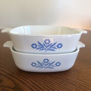 Corningware - Cornflower Set of Two 1 Qt Dishes